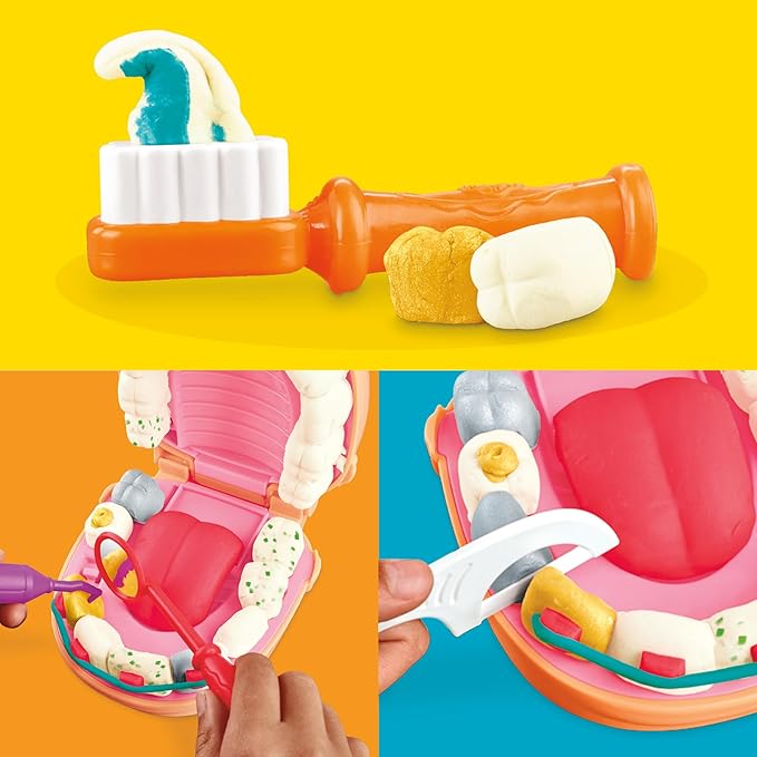 Juguetes Play Doh Drill sn Fill - Juguete dental para niños de 3 años en adelante con cavidad y compuesto de modelado de color metálico 10 herramientas 8 latas en total 2 onzas cada una no tóxico varios Juguetes | 245378OYW