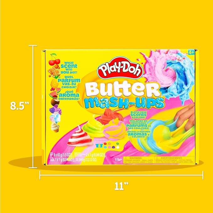 Juguetes Play Doh Mash-ups de mantequilla perfumada paquete de 8 masa sensorial kit de regalos para niños juguetes populares para niños recuerdos de fiesta para niños de 8 a 12 años Juguetes | 394126FWM