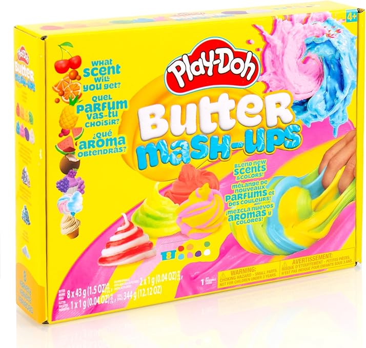 Juguetes Play Doh Mash-ups de mantequilla perfumada paquete de 8 masa sensorial kit de regalos para niños juguetes populares para niños recuerdos de fiesta para niños de 8 a 12 años Juguetes | 394126FWM